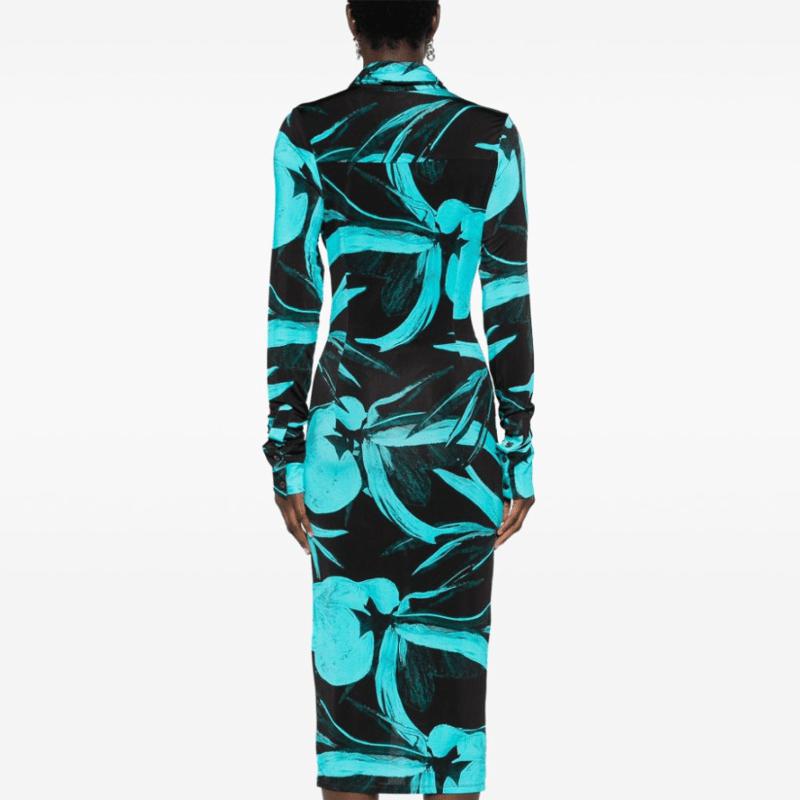 LOUISA BALLOU Button Down Midi Dress
