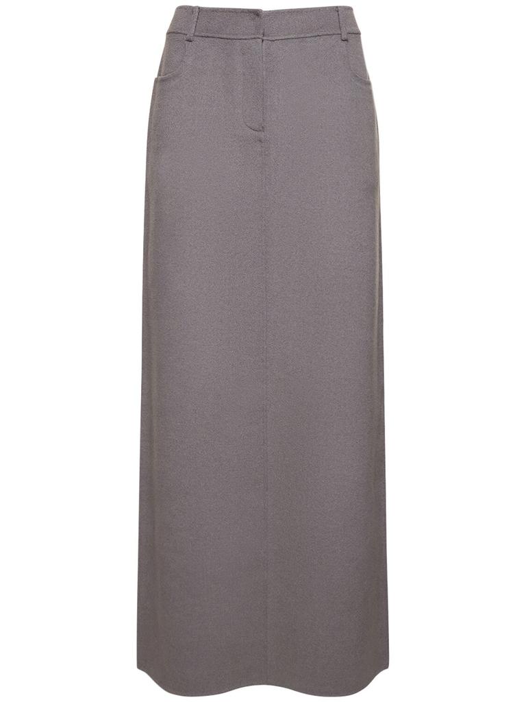 THE FRANKIE SHOP Malvo Wool Long Pencil Skirt