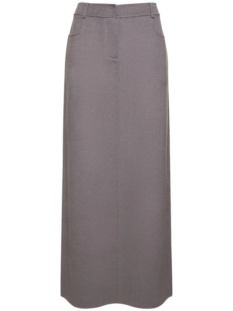 THE FRANKIE SHOP Malvo Wool Long Pencil Skirt 1