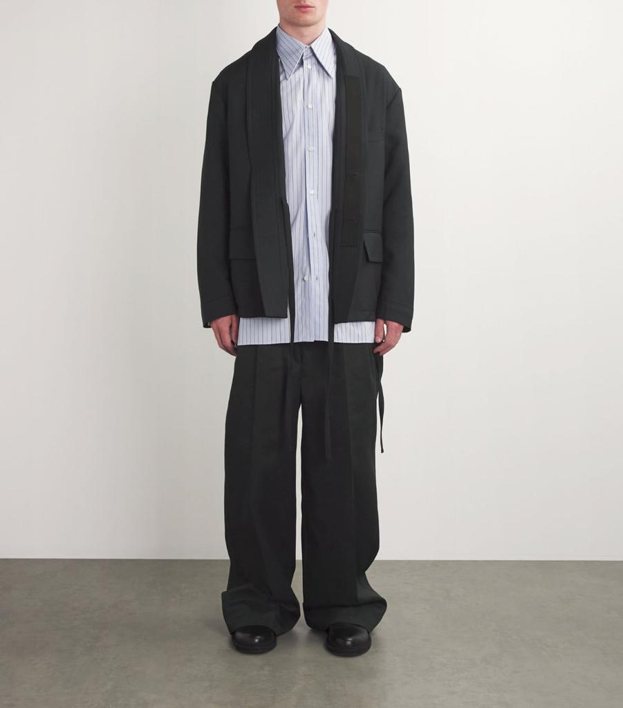 Maison Margiela Cotton-Blend Pleated Trousers