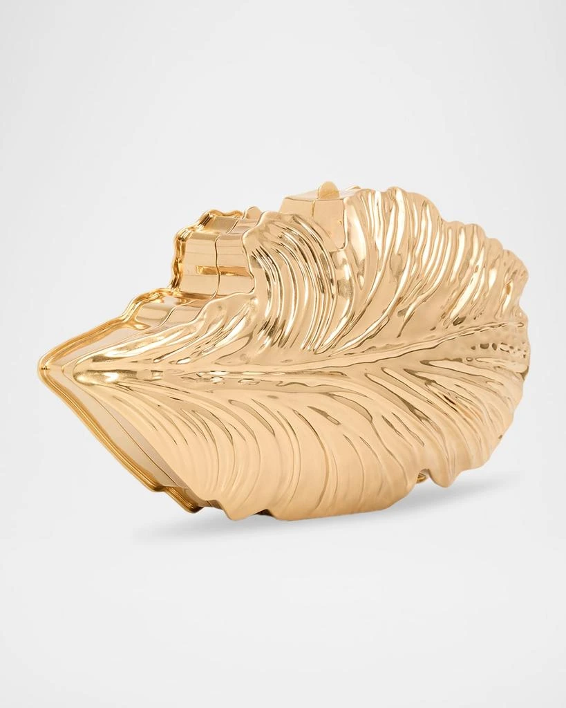 SIMKHAI Flora Sculptural Leaf Clutch Bag 3