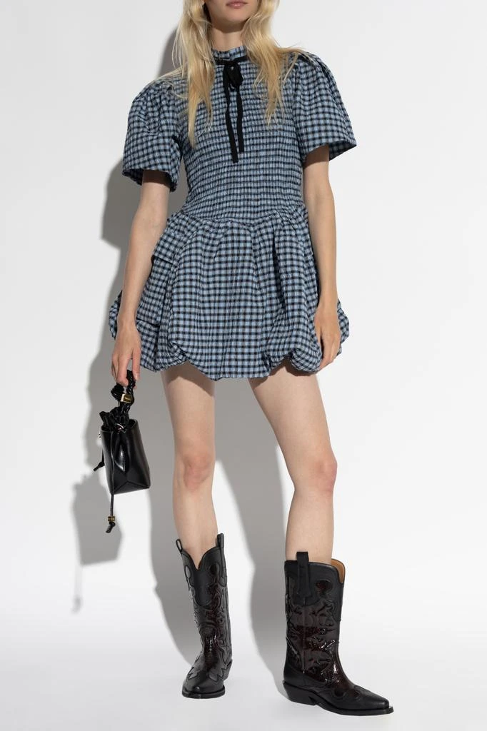 Ganni Dress with a plaid pattern 2