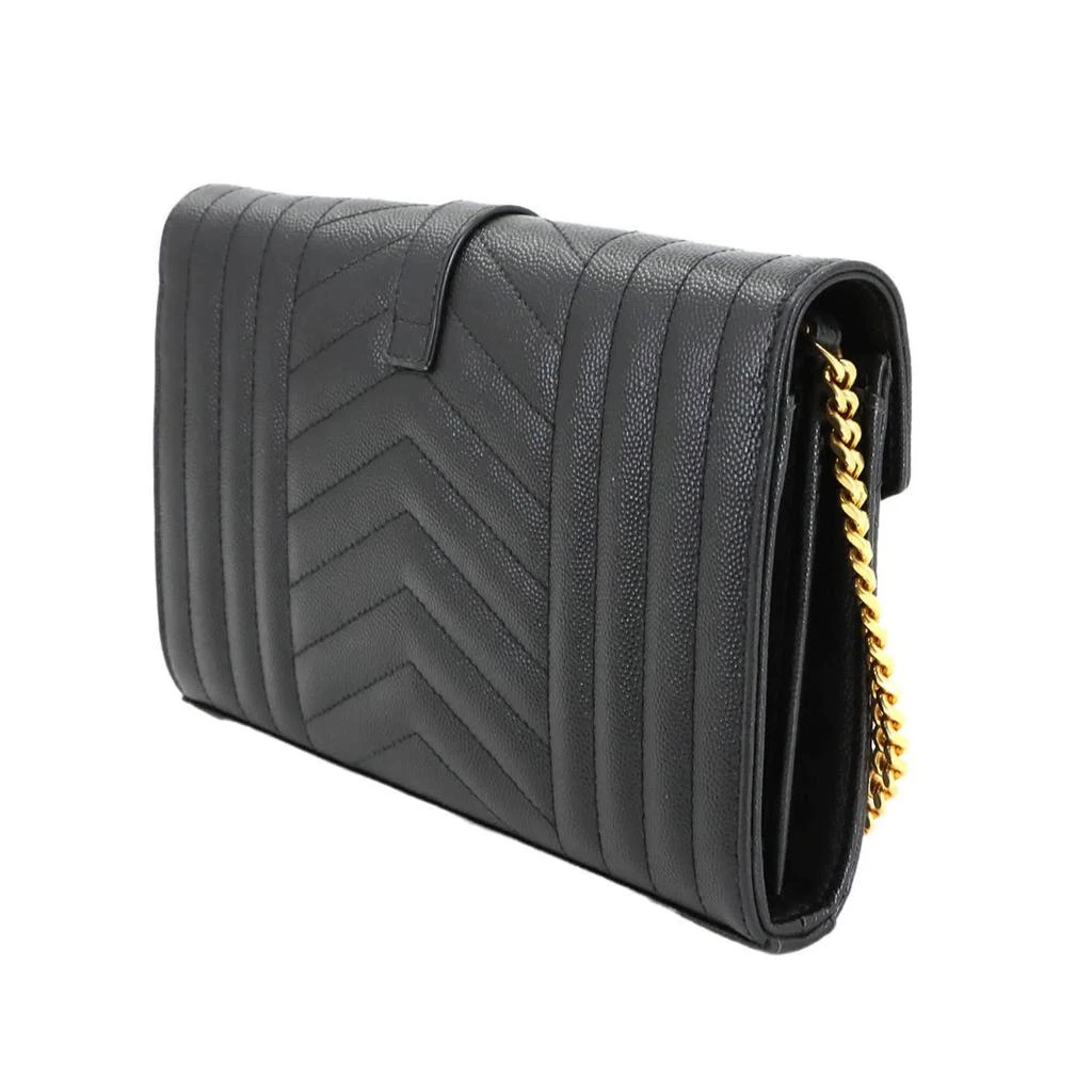 Yves Saint Laurent Leather Chain/Shoulder Wallet (Pre-Owned) 4