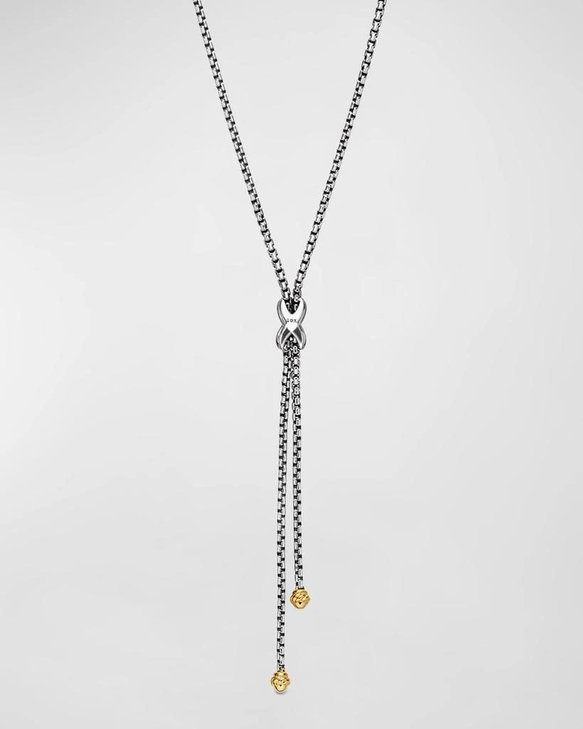David Yurman Petite X Lariat Y Necklace with 18K Yellow Gold 6