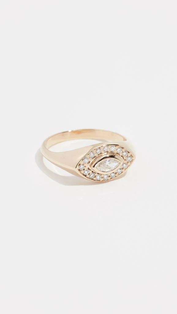Zoe Chicco 14k Marquis Signet Ring 1