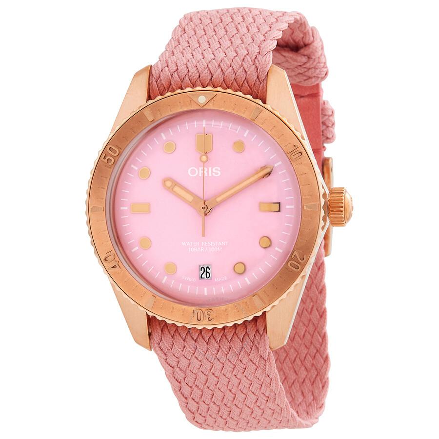 Oris Divers Sixty-Five Automatic Pink Dial Unisex Watch 01 733 7771 3158-07 3 19 04BRS