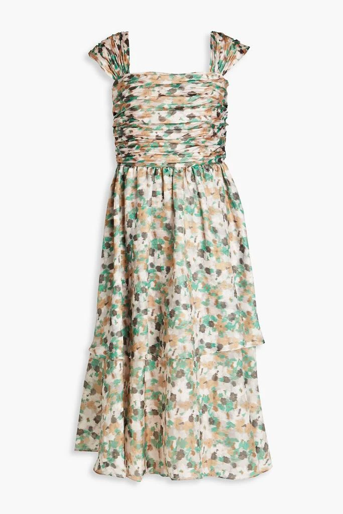 MIKAEL AGHAL Tiered fil coupé midi dress 1