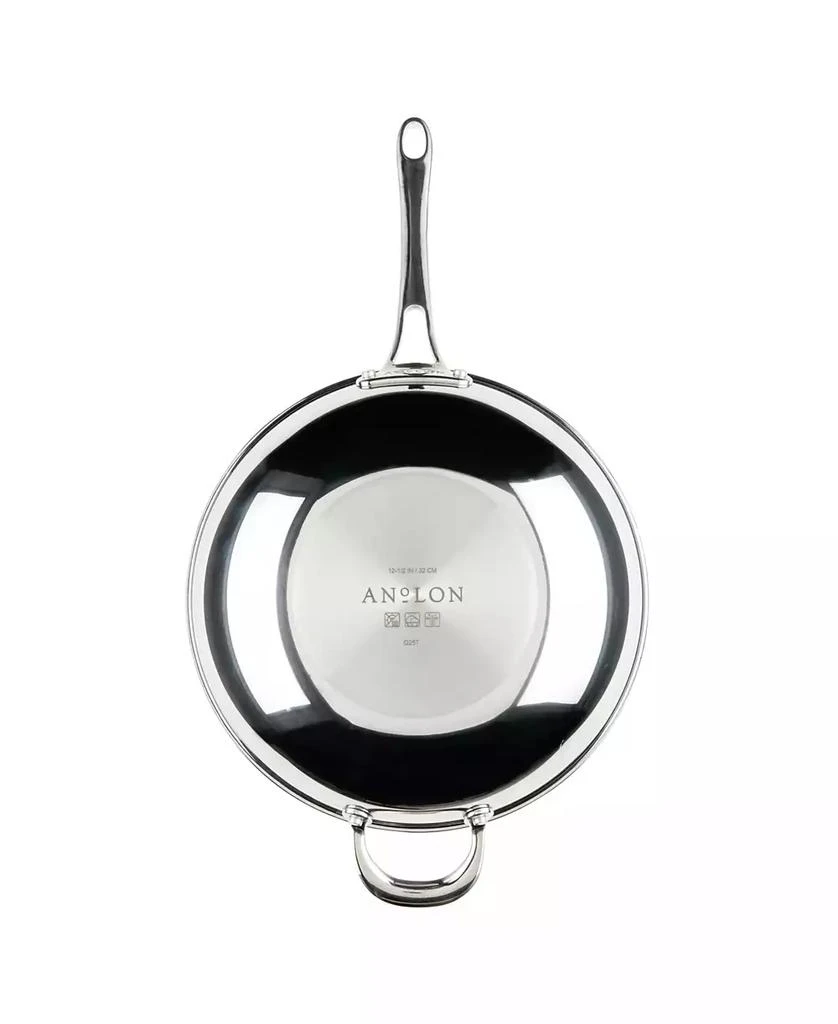 Anolon EverLast Stainless Steel 12.5" Tri-Ply Clad Stir Fry Pan 10