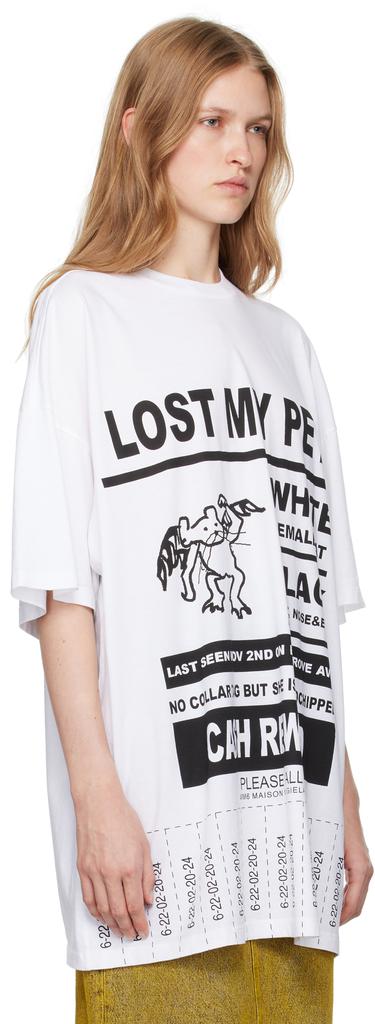 Shop White Lost Pet T-shirt on Sale at BeyondStyle – Get 50