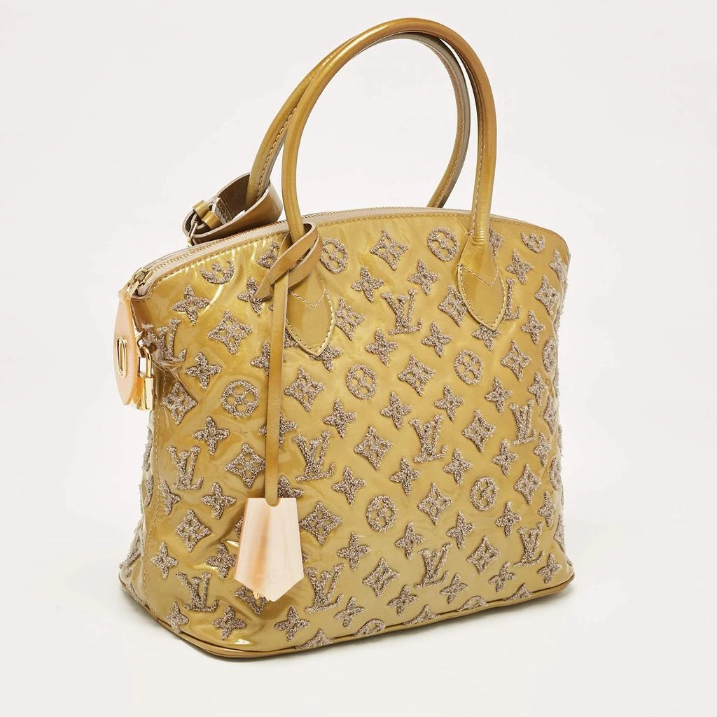 Louis Vuitton Louis Vuitton Gris Monogram Patent Leather Limited Edition Fascination Lockit Bag 3