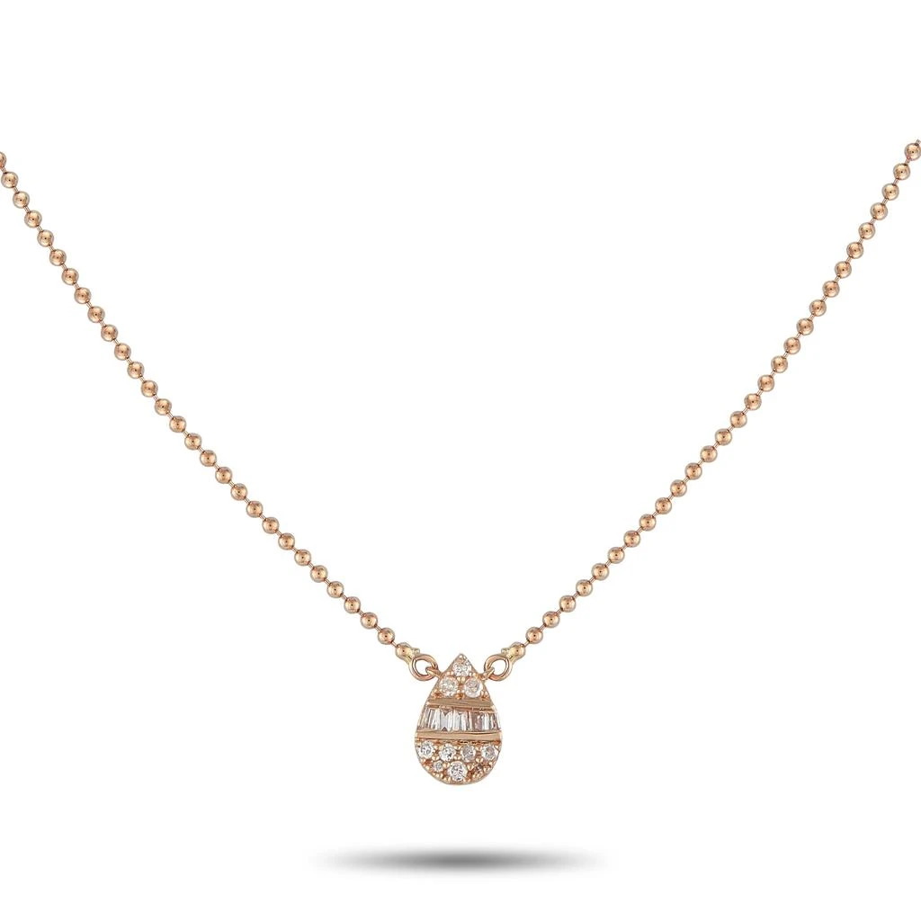 LB Exclusive 14K Rose Gold 0.11ct Diamond Necklace NK02102R 1