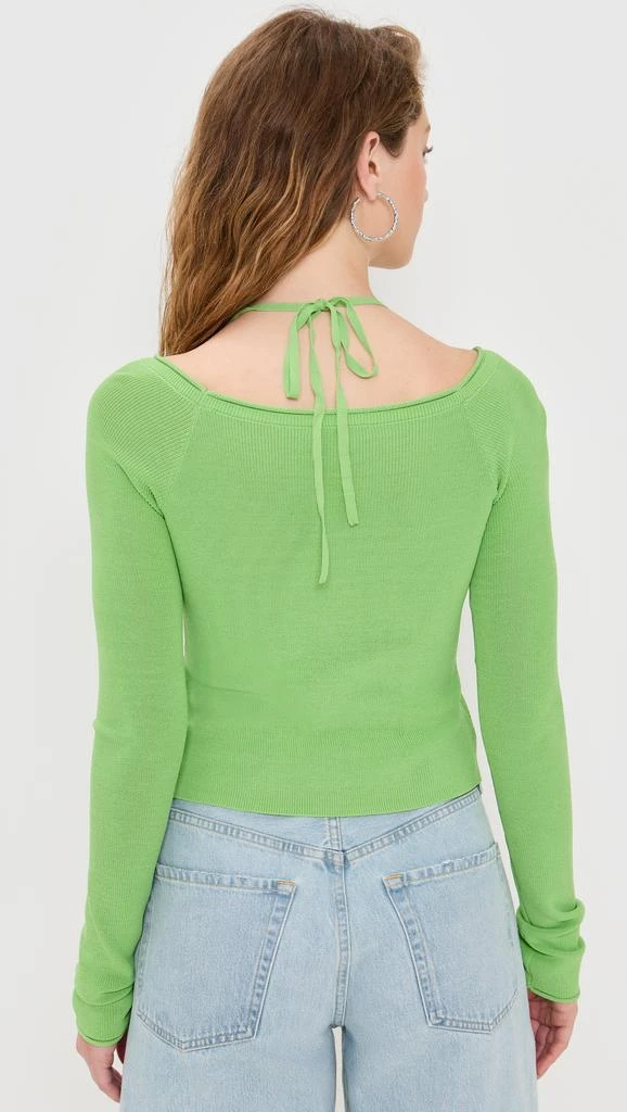 Good American Stretch Rib Knit Off Shoulder Top 2