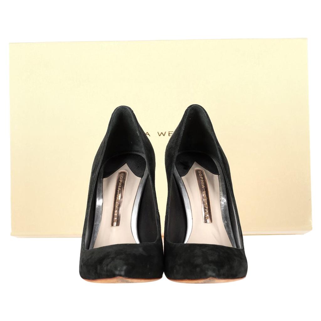 Sophia Webster Coco Flamingo Pumps in  Black Suede