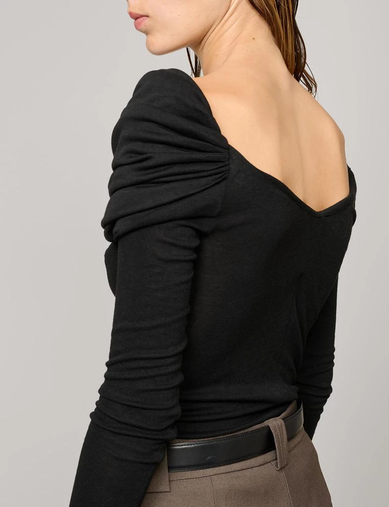 Pixie Market Black Off-the-Shoulder Draped Top 7