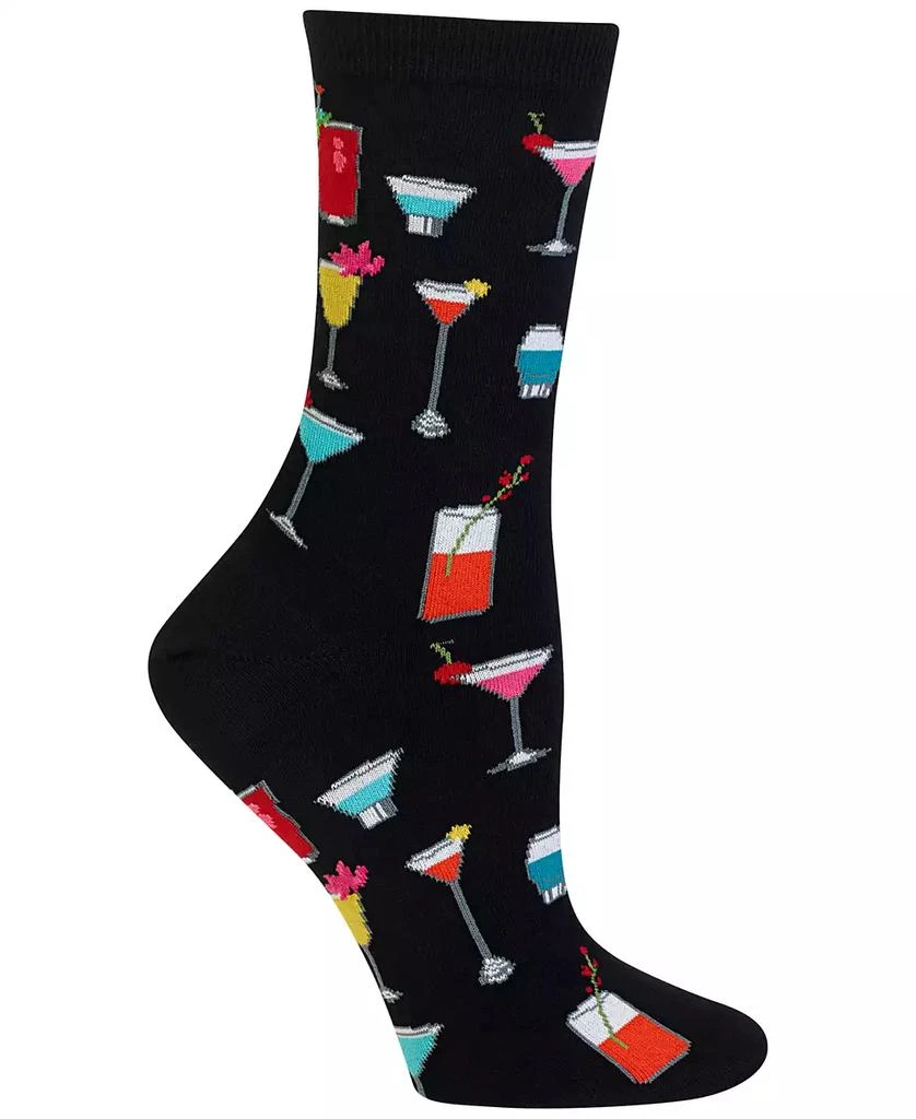 Hot Sox Women's Tropical Drinks Fashion Crew Socks 1