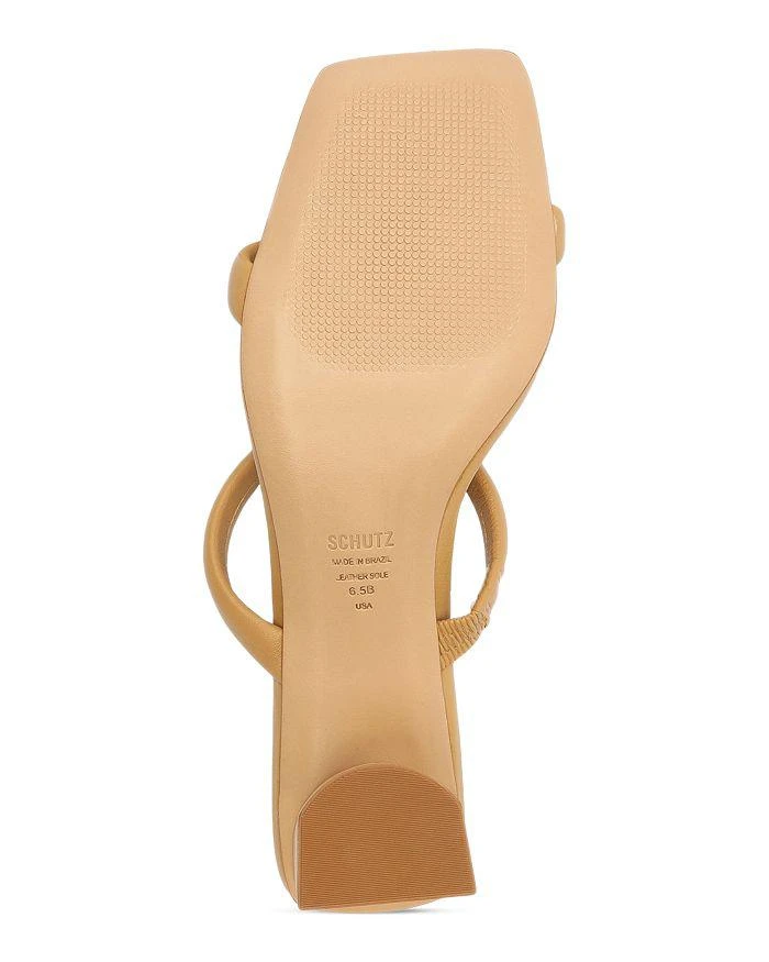 Schutz Women's Ully Lo Square Toe Mid Heel Sandals 11