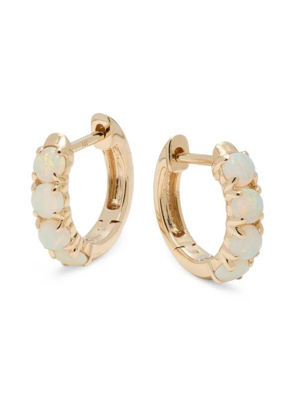 Effy 14K Yellow Gold
Opal Huggie Earrings 1