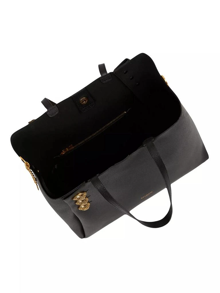 Balmain Emblème Grained Leather Tote Bag 4