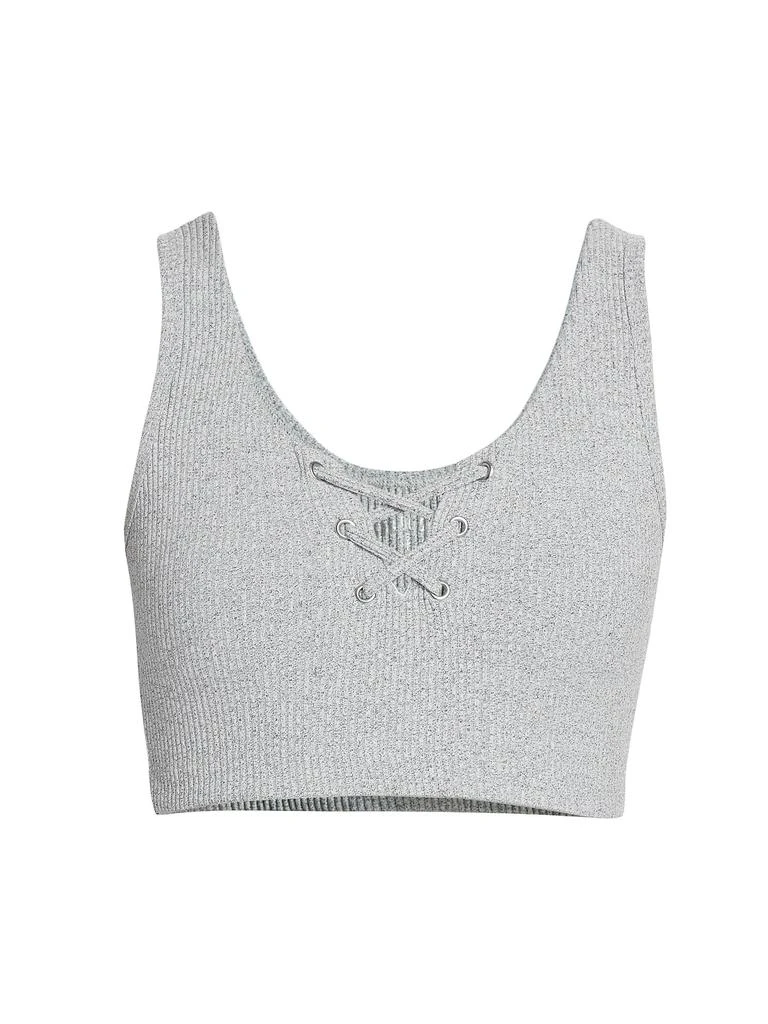 Year Of Ours Football Lace-Up Rib-Knit Bralette 6