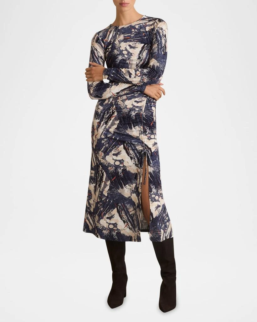 REISS Riyo Abstract-Print Midi Dress 2