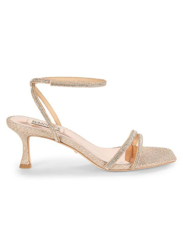 Badgley Mischka Embellished Metallic Sandals 1