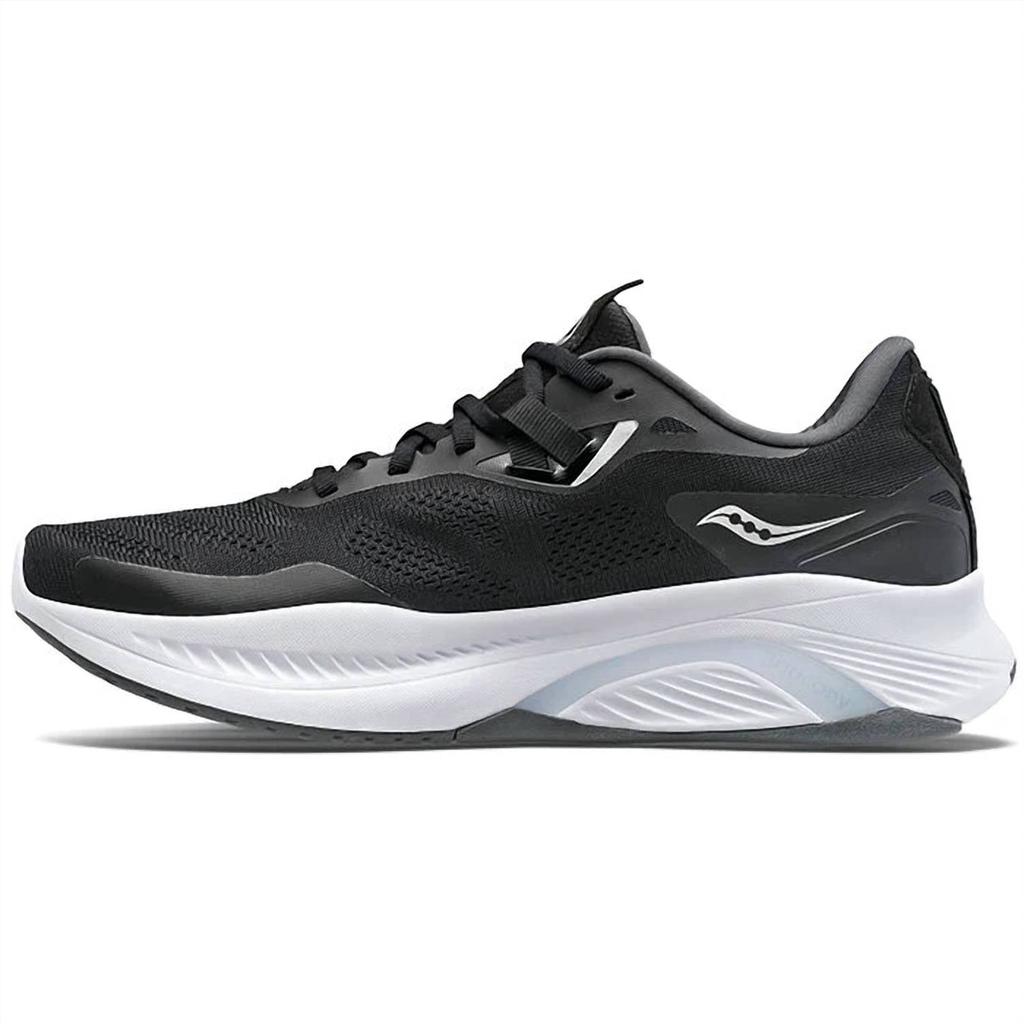 Saucony Men's Guide 15 Running Shoes - D/medium Width In Black/white