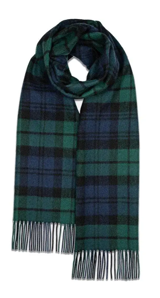 Gloverall Gloverall Oversized Checked Fringed Edge Scarf
