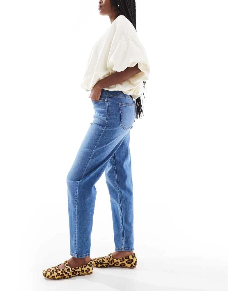 Miss Selfridge Miss Selfridge mom jean in mid blue wash 2