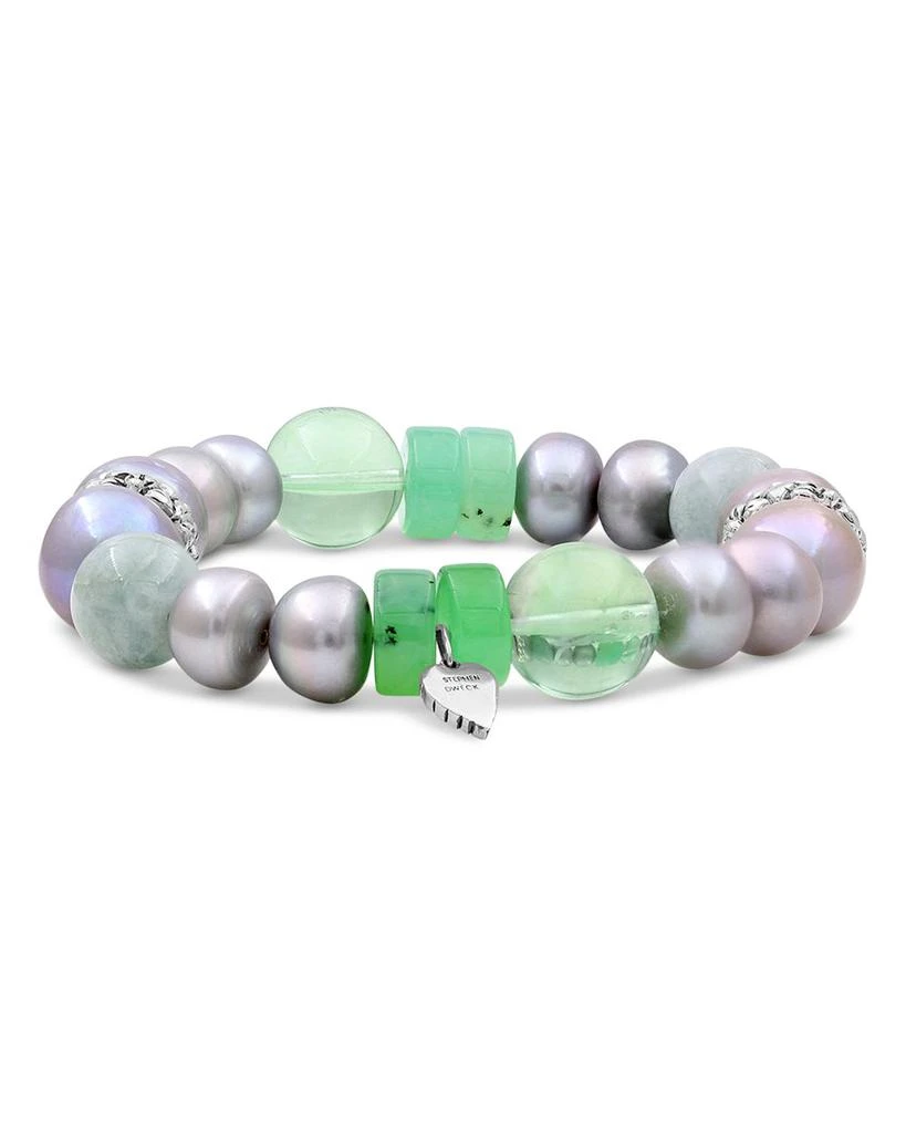 Stephen Dweck Sterling Silver Terraquatic Multi-Gemstone Stretch Bracelet 1