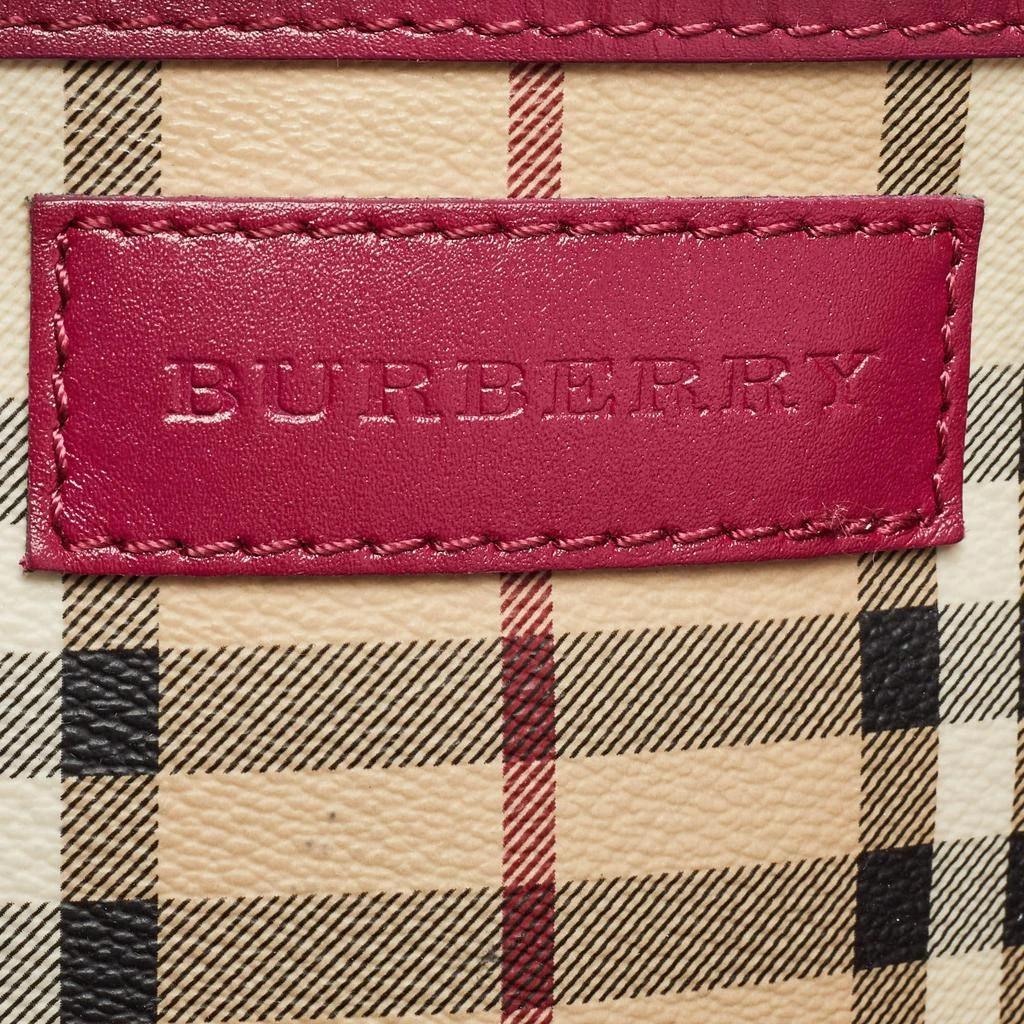 Burberry Burberry Pink/Beige Haymarket Check Coated Canvas and Leather Small Canterbury Tote 20