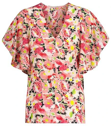 Stella McCartney Floral silk crêpe blouse 1