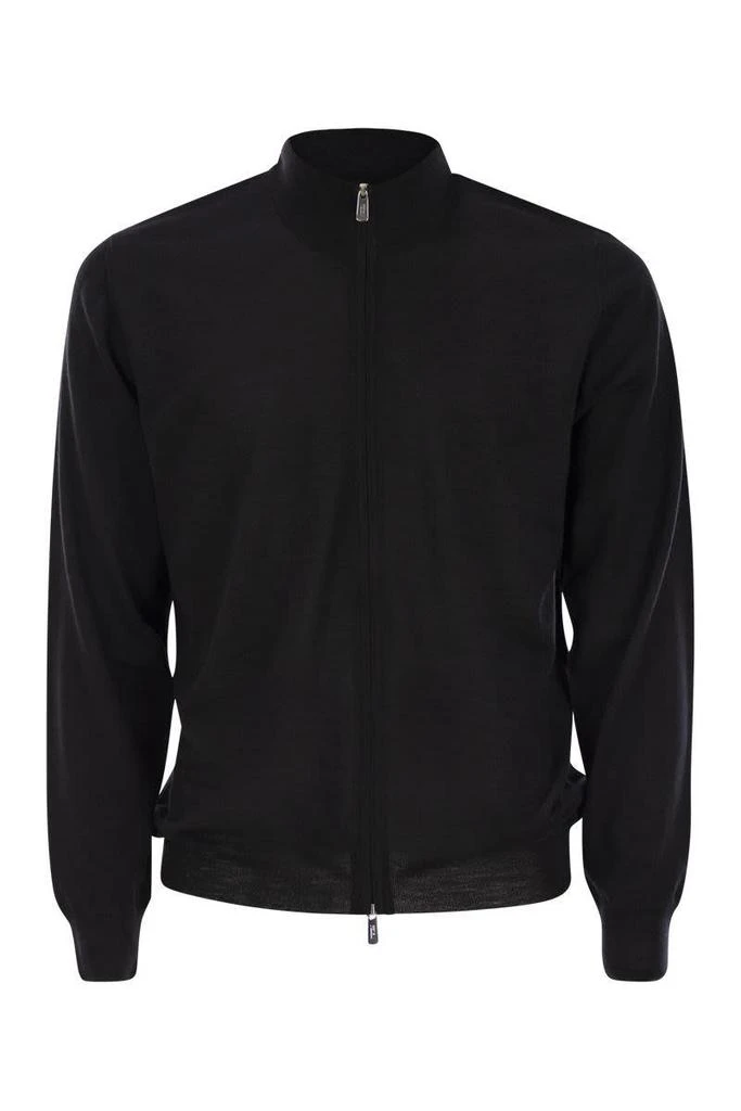 Fedeli Fedeli Favonio - Virgin Wool Sweater With Full Zipper 1