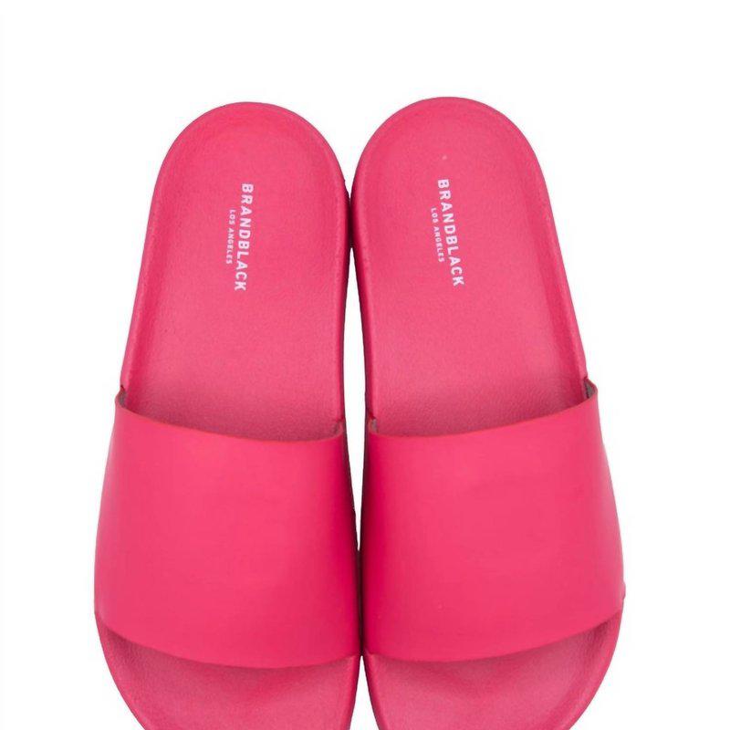 BRANDBLACK Women's Kashiba-Lux Slides Pomegranate