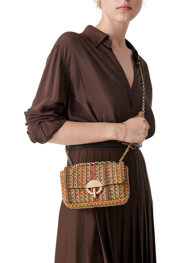 VANESSA BRUNO Moon small tweed-effect bag 6