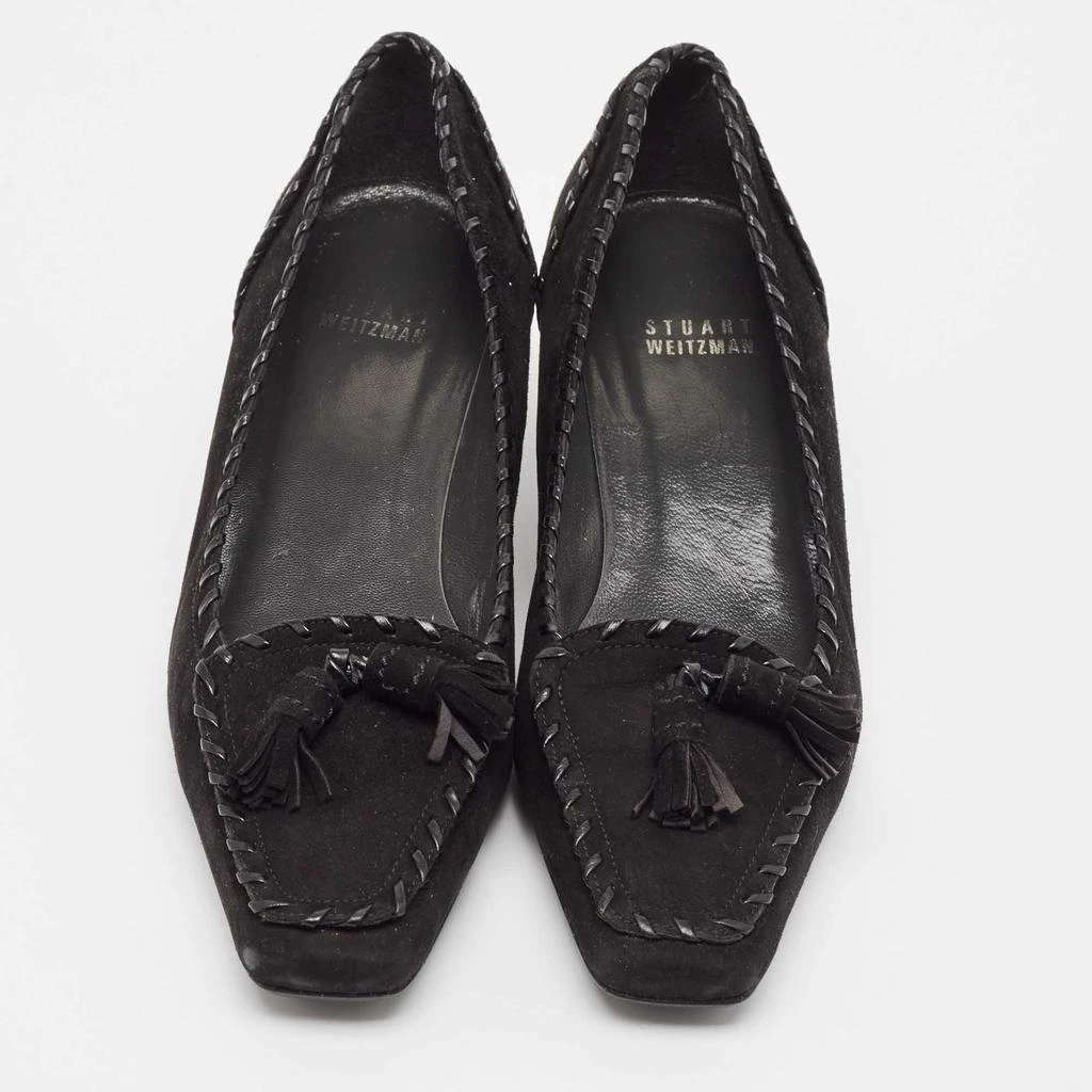Stuart Weitzman Stuart Weitzman Black Suede Block Heel Pumps Size 37.5 3