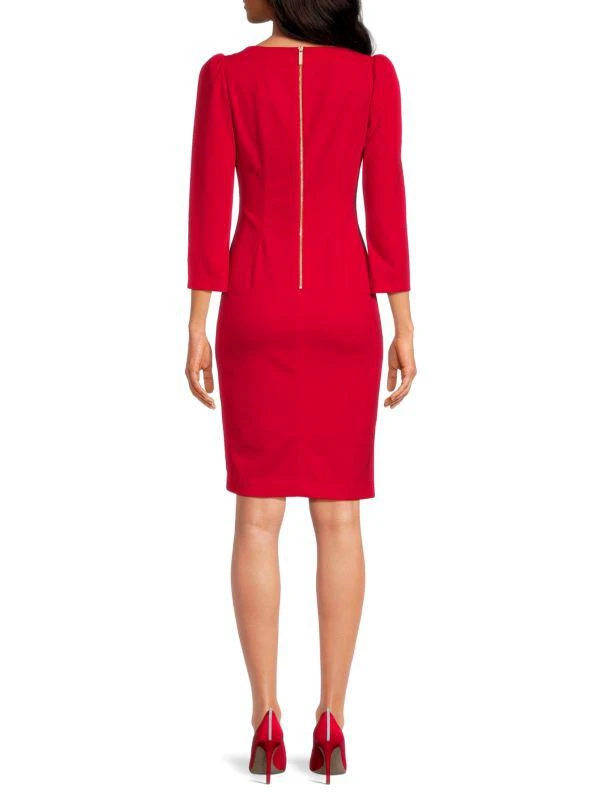 Ladies Dresses Calvin Klein Puff Shoulder Sheath Dress Puff Sleeve