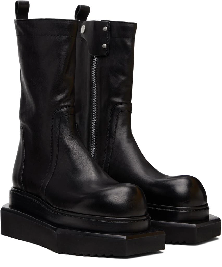 Rick Owens Black Concordians Zipped Turbo Cyclops Boots 4