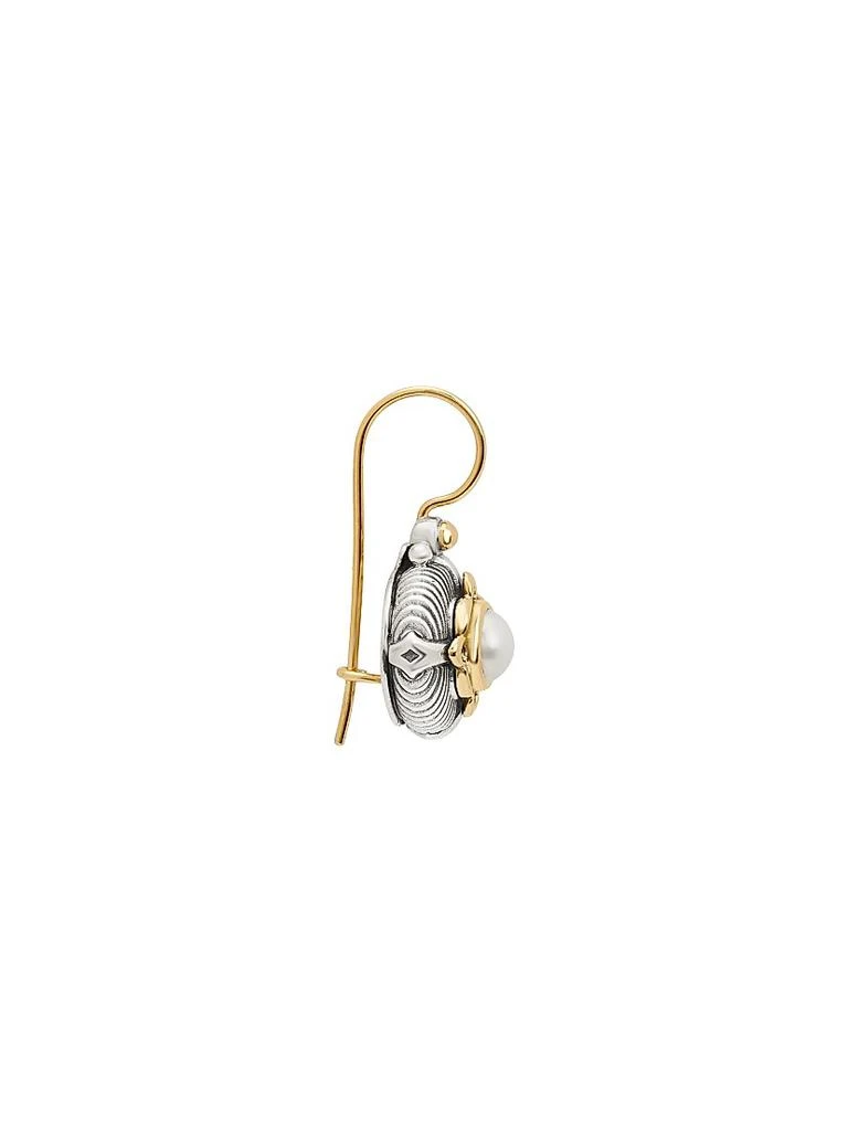 Konstantino Delos 2.0 Bloom Core 18K Yellow Gold, Sterling Silver, & 4-5MM Cultured Freshwater Pearl Drop Earrings 2