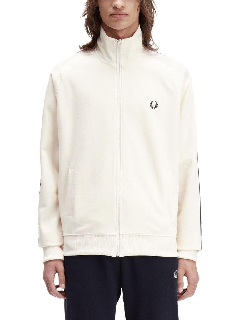 Shop Fred Perry patch pocket sports jacket in light beige on Sale