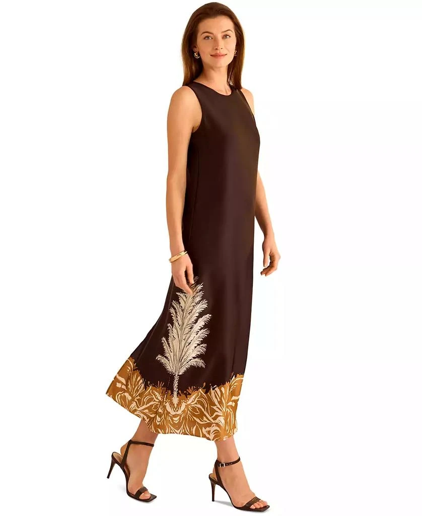 Vince Camuto Women's Sleeveless Back-Slit A-Line Dress 6