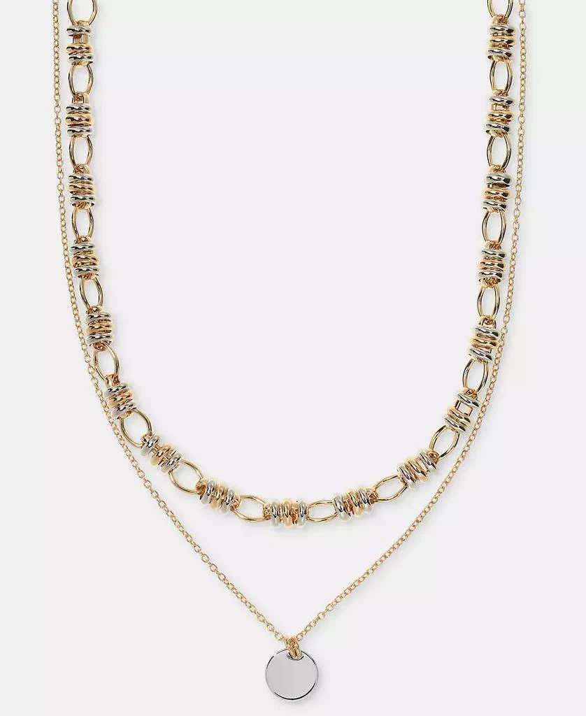 On 34th Gold-Tone Stone Pendant Layered Necklace, 18" + 3" extender, Macy
s Exclusive