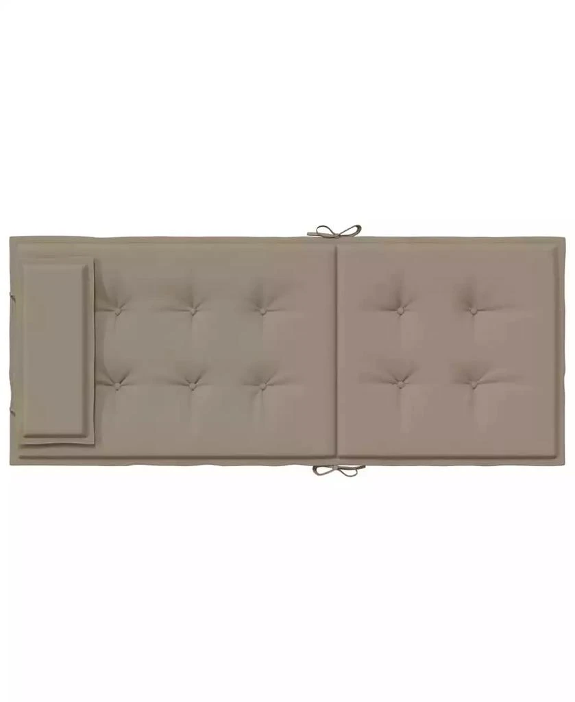 vidaXL Highback Chair Cushions 6 pcs Taupe Oxford Fabric 5