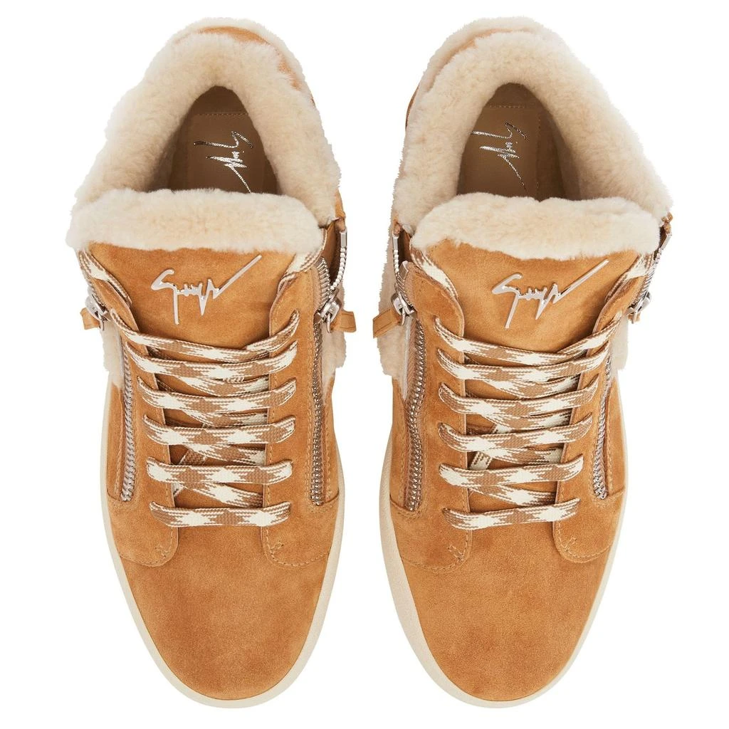 Giuseppe Zanotti Giuseppe Zanotti Kriss Ice Shearling Mid Top Sneakers 4