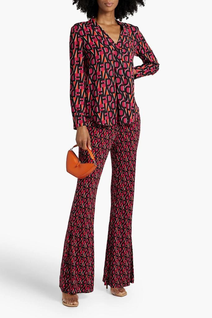 Diane von Furstenberg Sanorah printed crepe top 2
