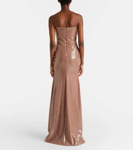 Alex Perry Sequined strapless gown 3