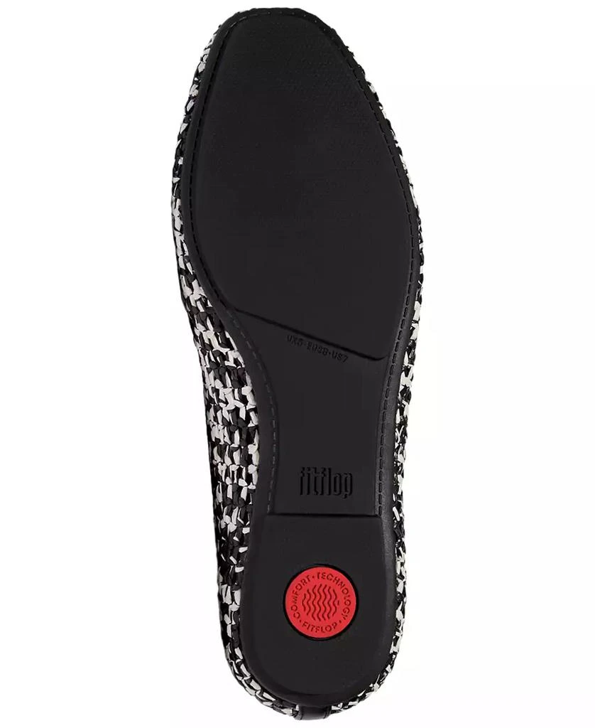 FitFlop Women's Delicato Bow Woven Ballet Flats 5