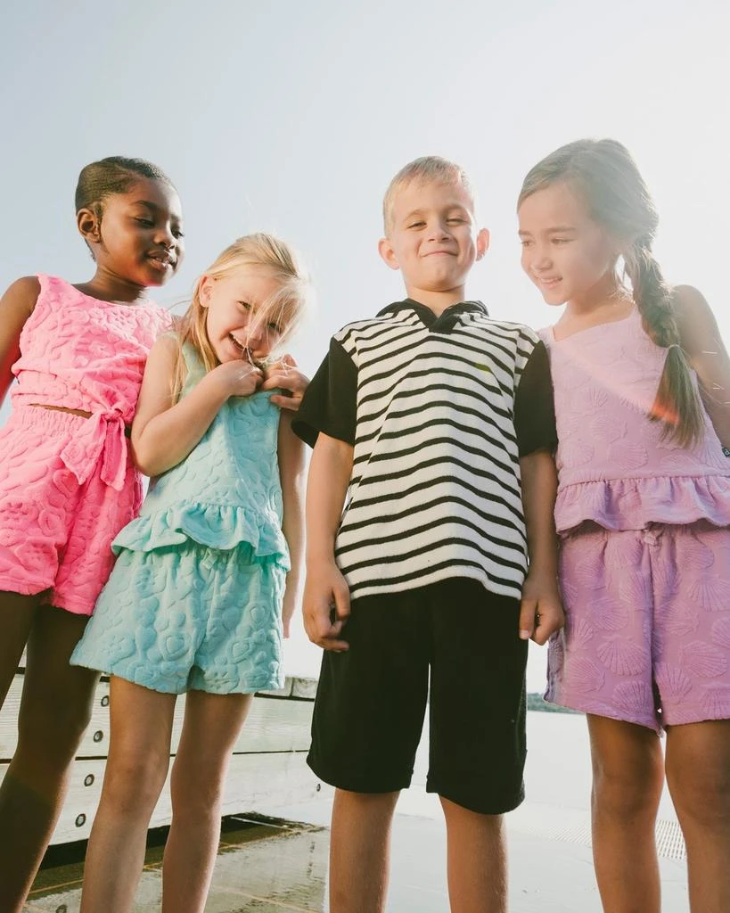 Deux par Deux Terry Tank Top with Shorts Set Light Blue 2