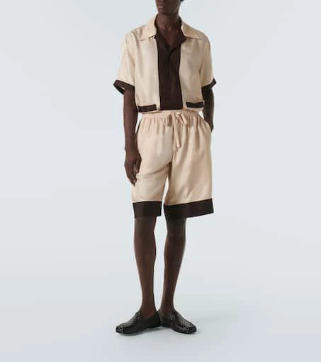 Dolce 
Gabbana Logo silk twill bowling shirt 2