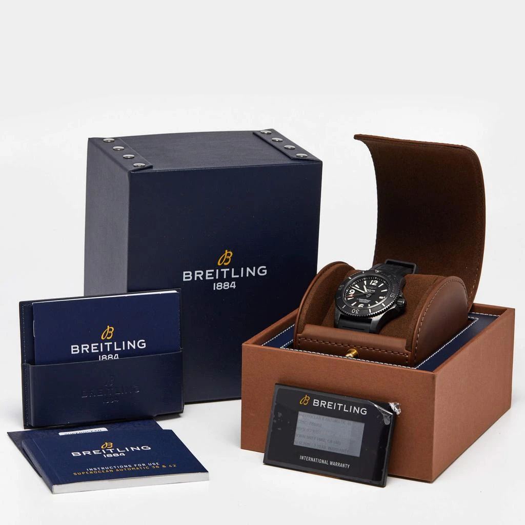 BREITLING Breitling Black PVD Coated Stainless Steel Rubber Superocen II M17368B71B1S1 Men's Wristwatch 46 mm 8