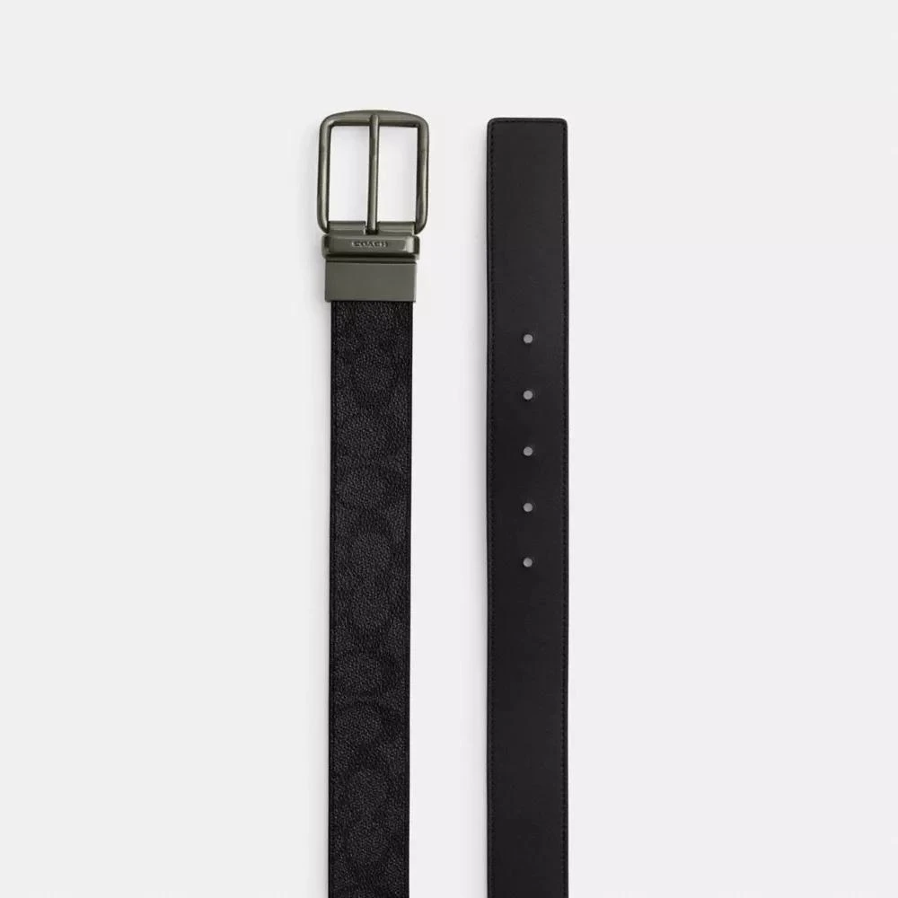 Coach Boxed Plaque And Harness Buckle Cut To Size Reversible Belt, 38 Mm 2